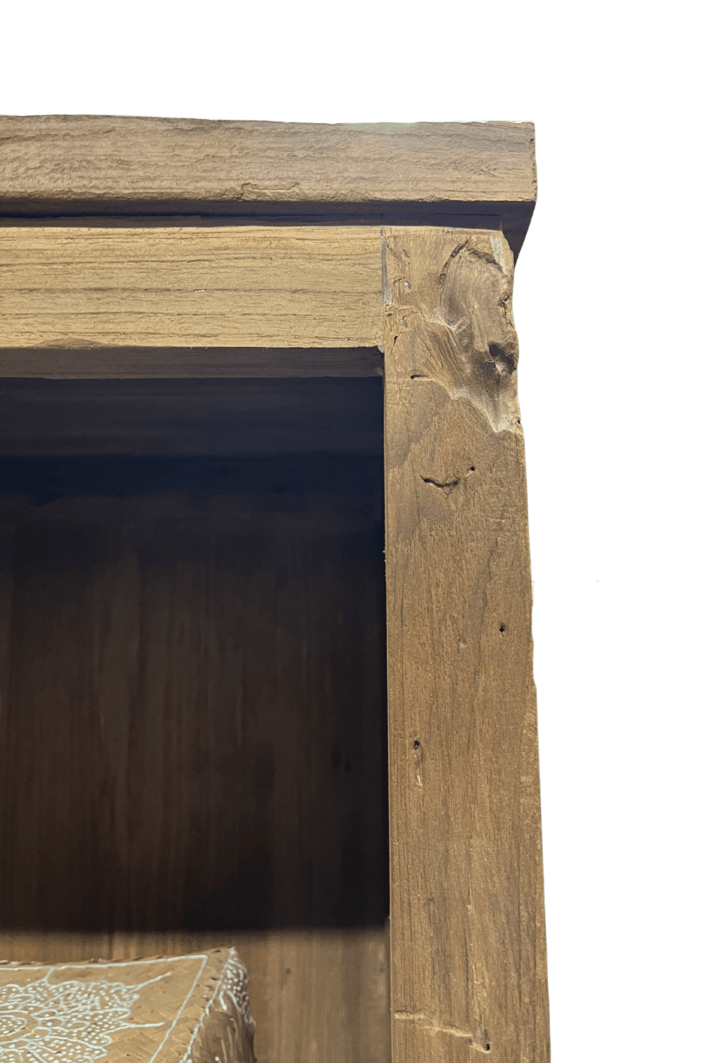 teak houten kolomkast