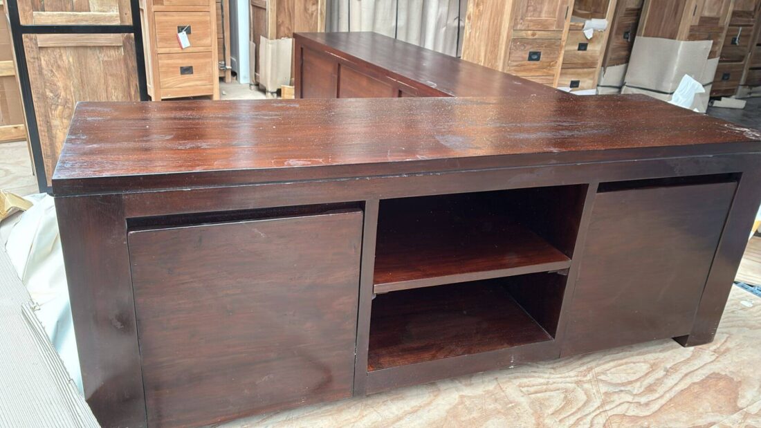 Koloniaal bruin tv meubel tvd klep 160x50x50 cm