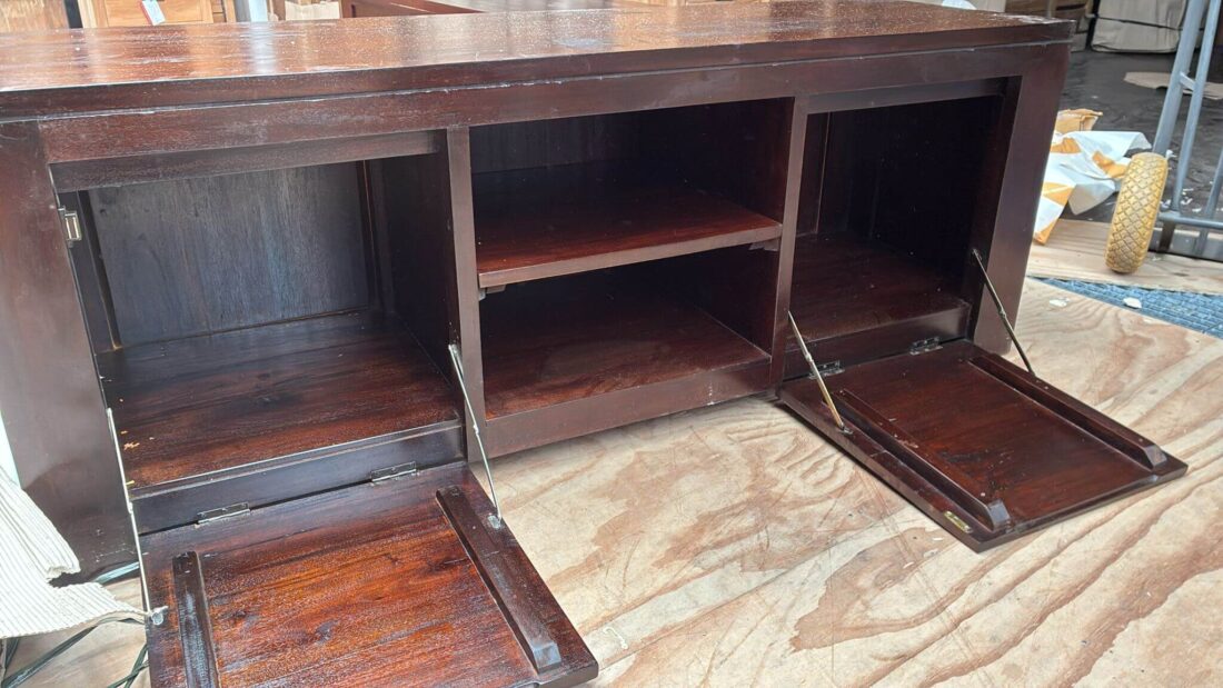 Koloniaal bruin tv meubel tvd klep 160x50x50 cm