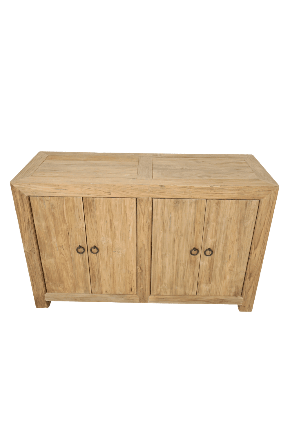 Landelijk teak houten Badkamermeubel alleen deurtjes, geen lades 135x50x85cm