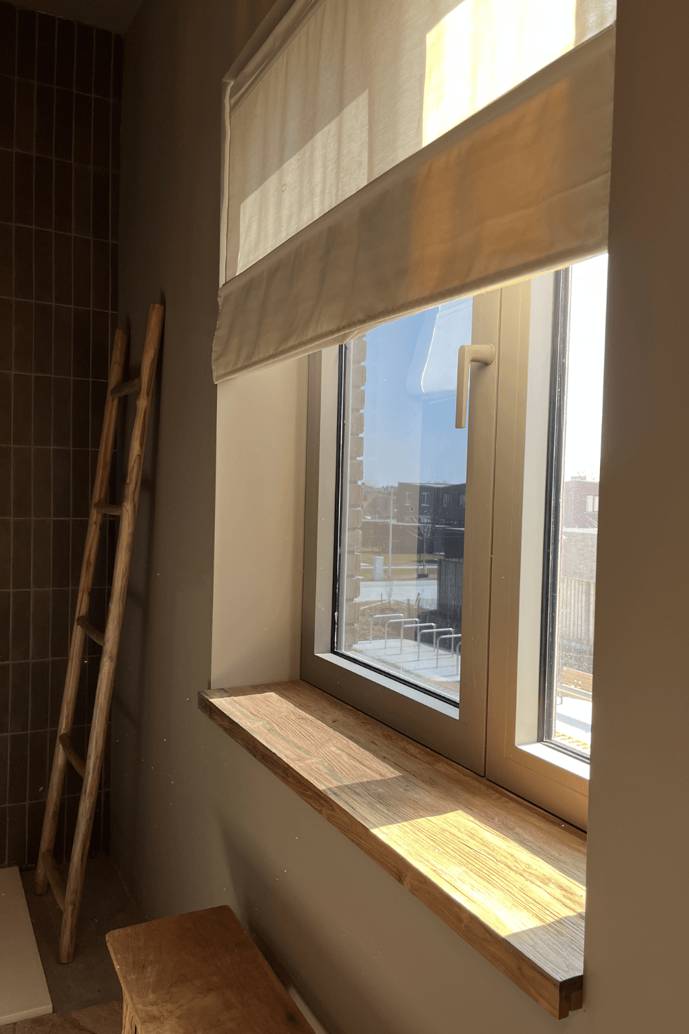 Maatwerk teak houten vensterbank