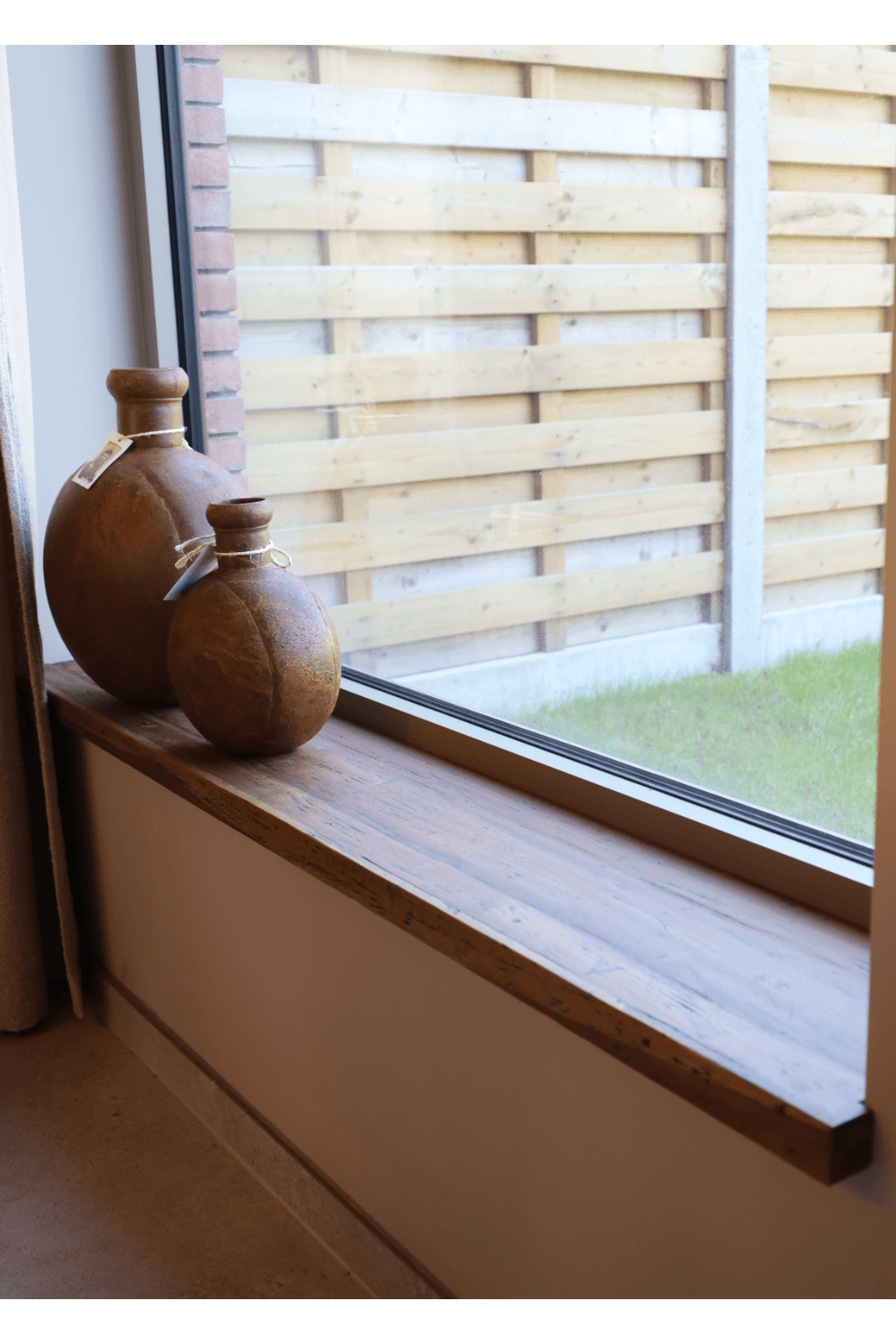 Maatwerk teak houten vensterbank