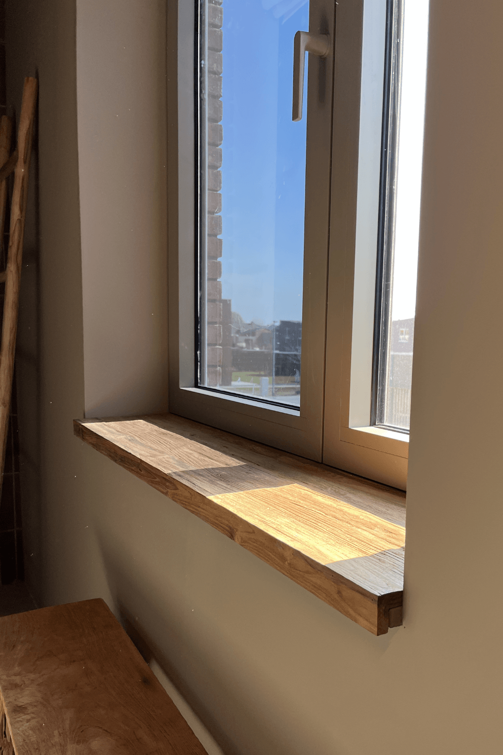 Maatwerk teak houten vensterbank