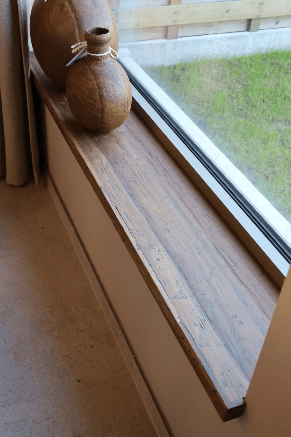 Maatwerk teak houten vensterbank