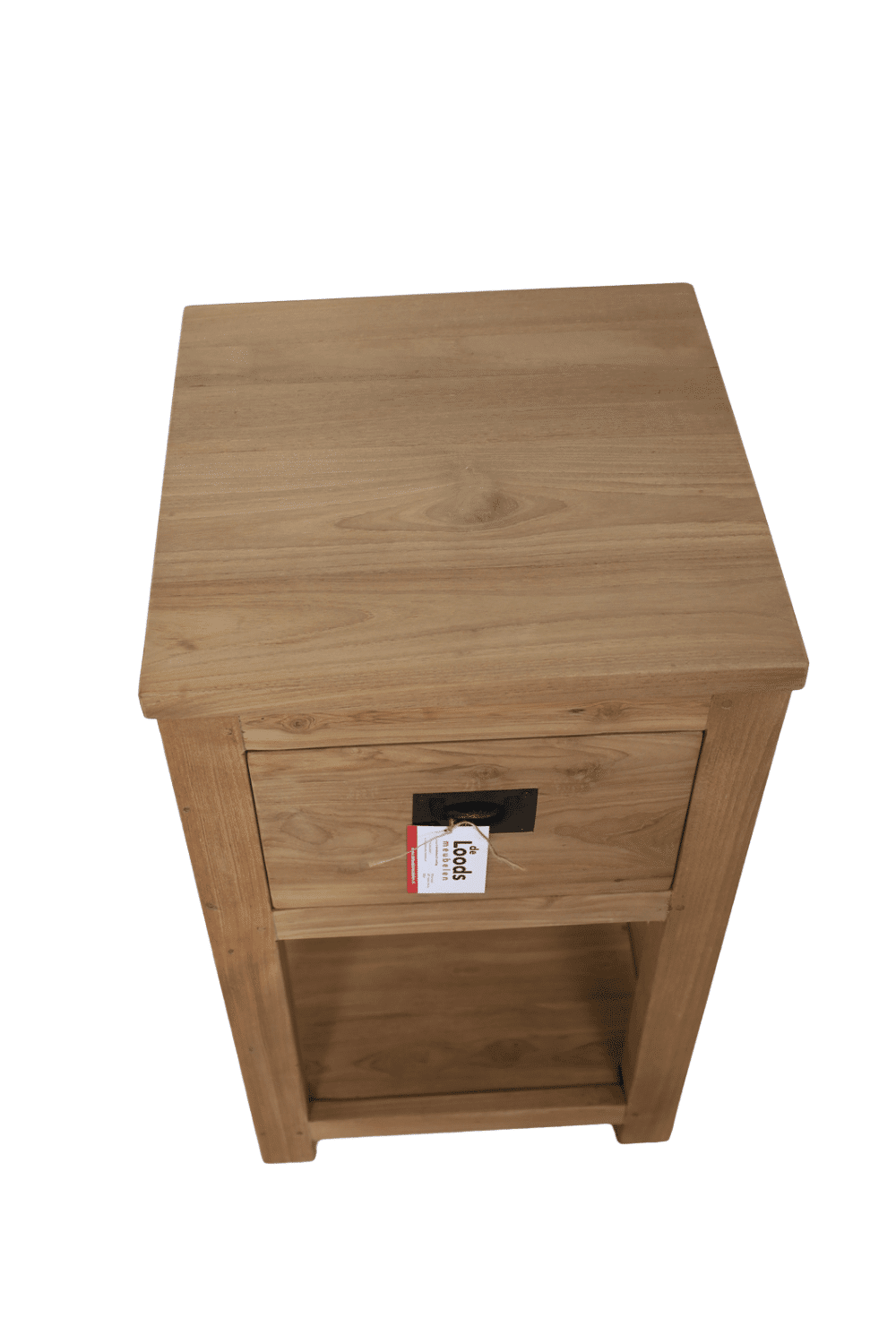 Teak houten nachtkastje met een lade 40x40x70 cm