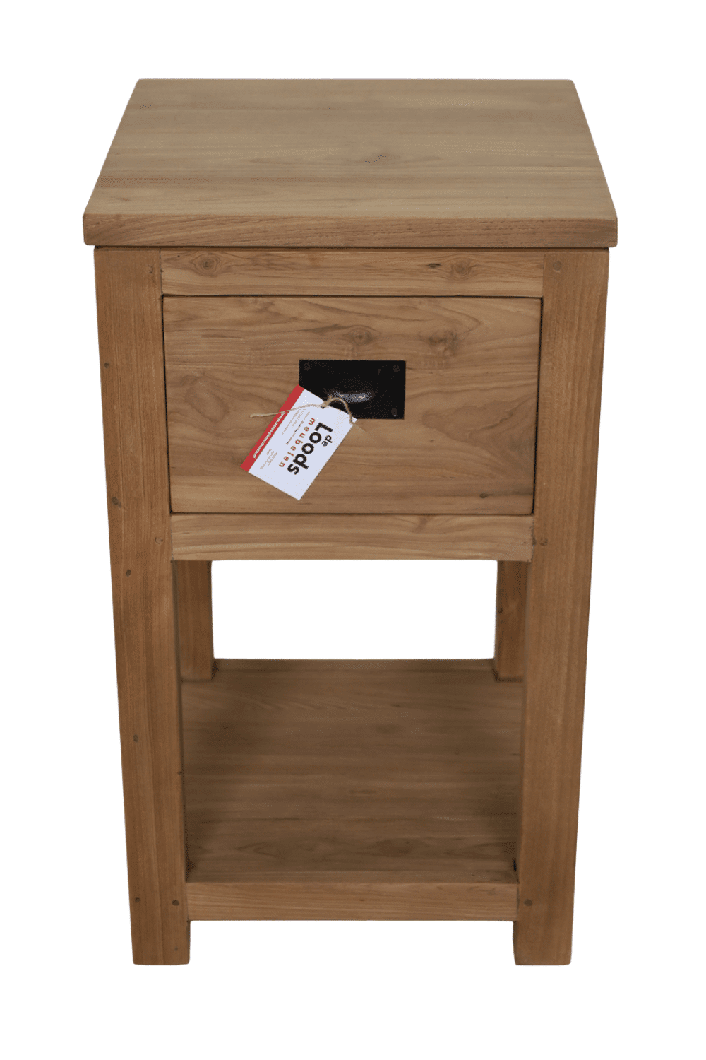Teak houten nachtkastje met een lade 40x40x70 cm