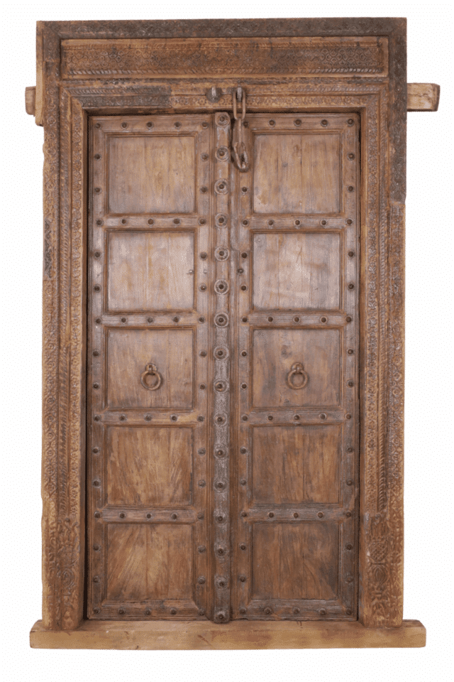 Oude deur uit india 160x20x235 cm