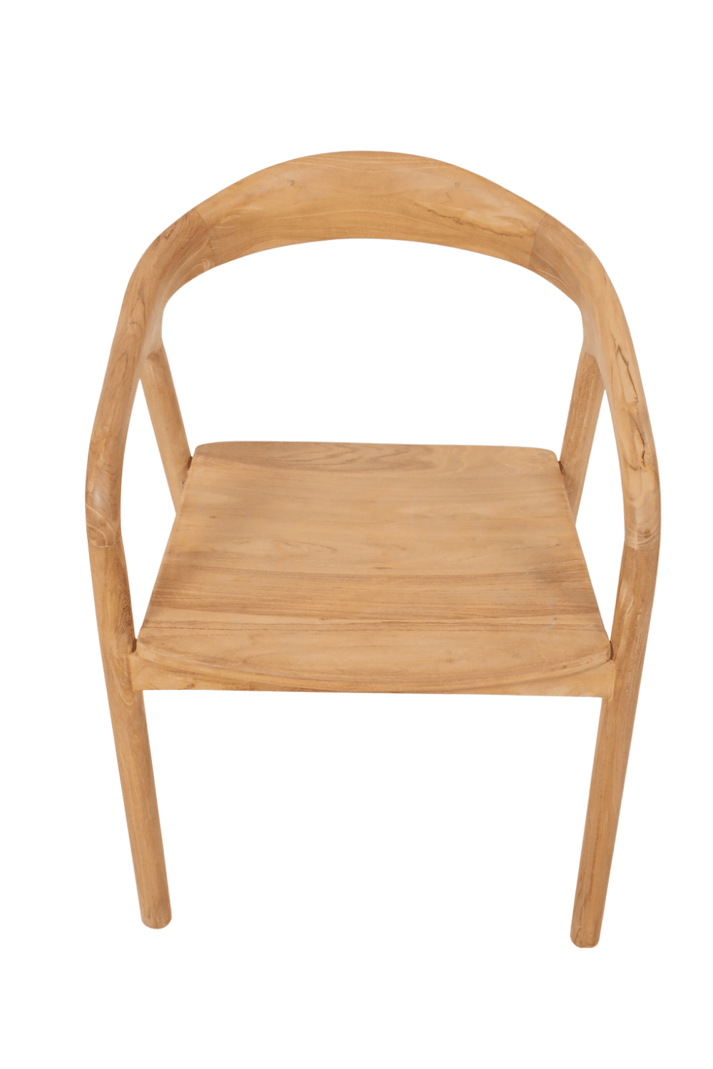 Teak houten eetkamerstoel rond kuipje eetkamerstoel hout japandi stijl