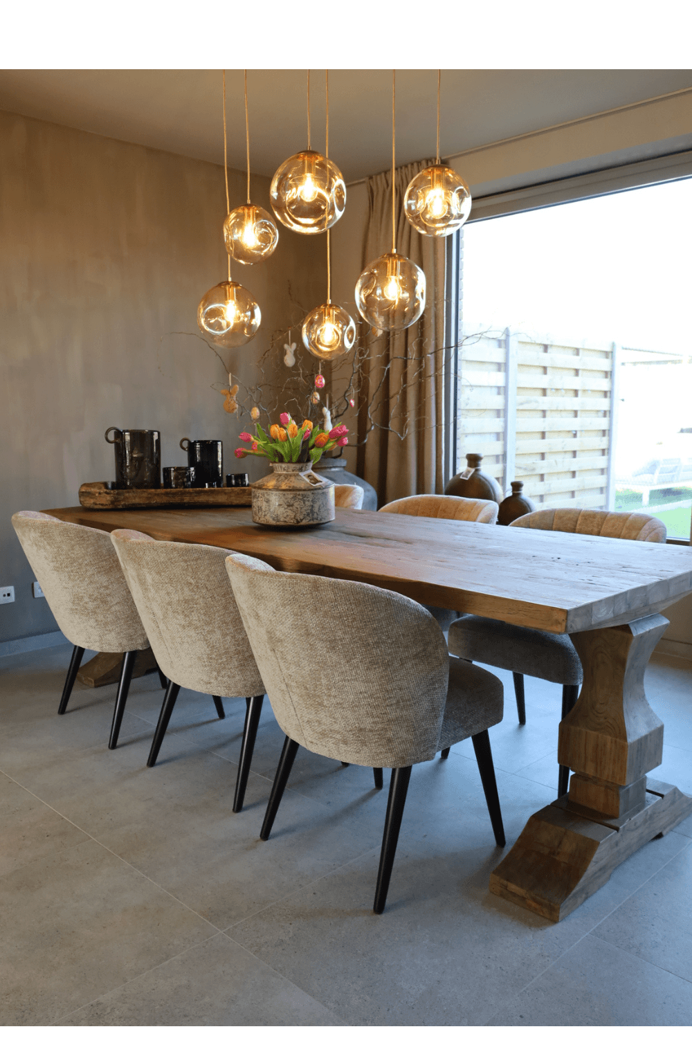 Teak houten kasteel kloostertafel 260 cm