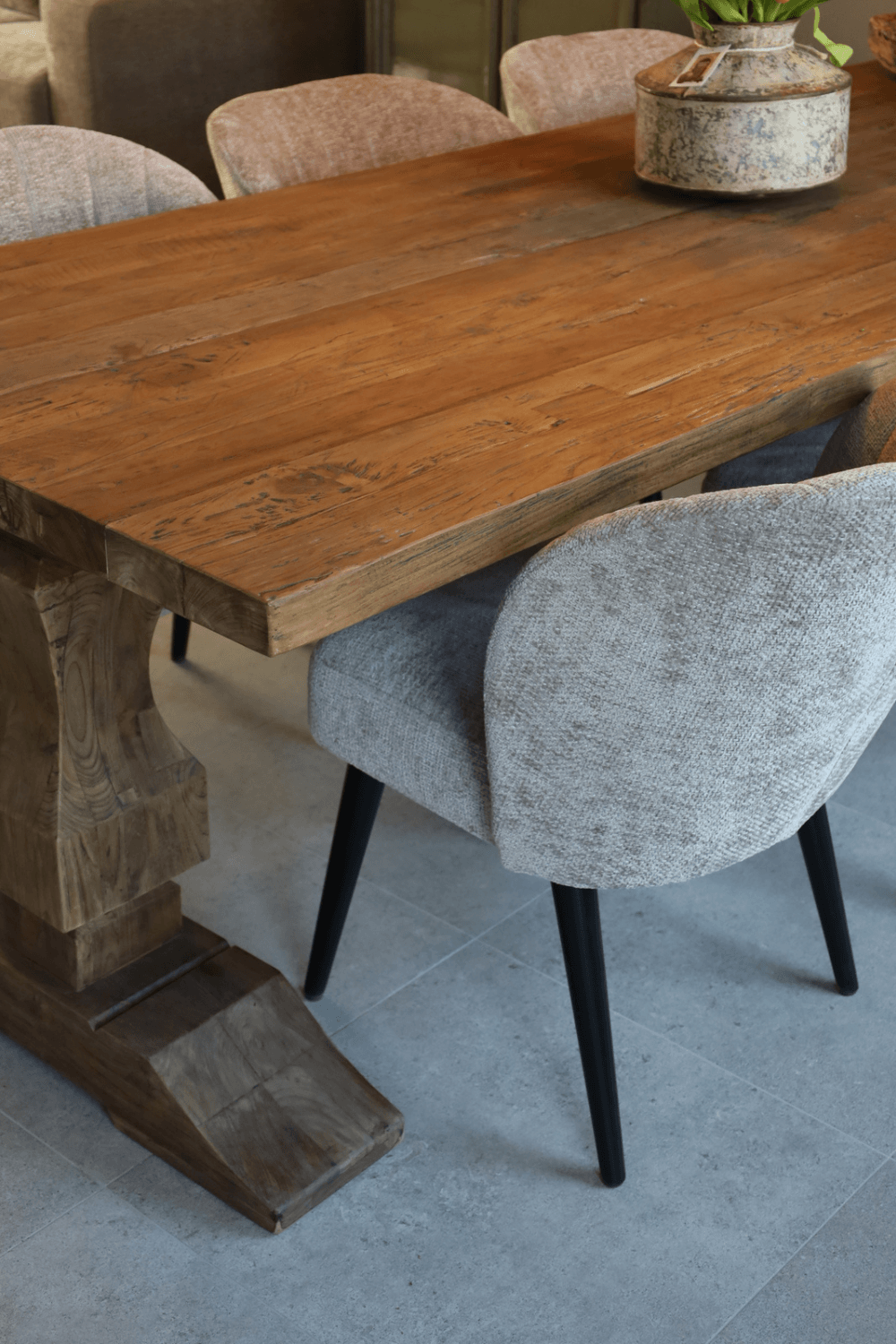 Teak houten kasteel kloostertafel 260 cm