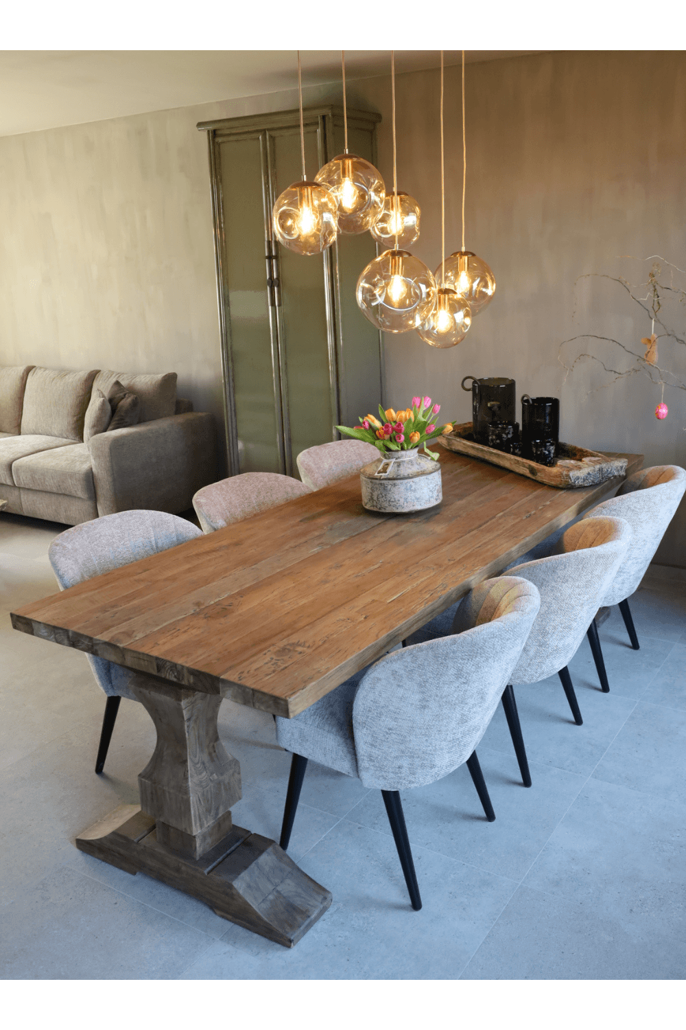 Teak houten kasteel kloostertafel 260 cm