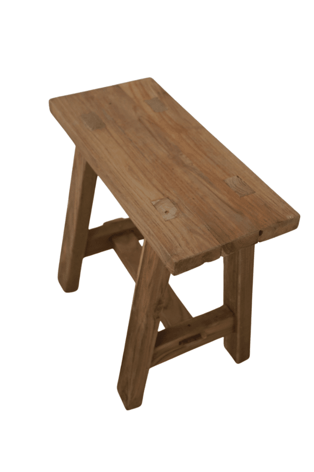 Teak houten krukje 50x23x46 cm