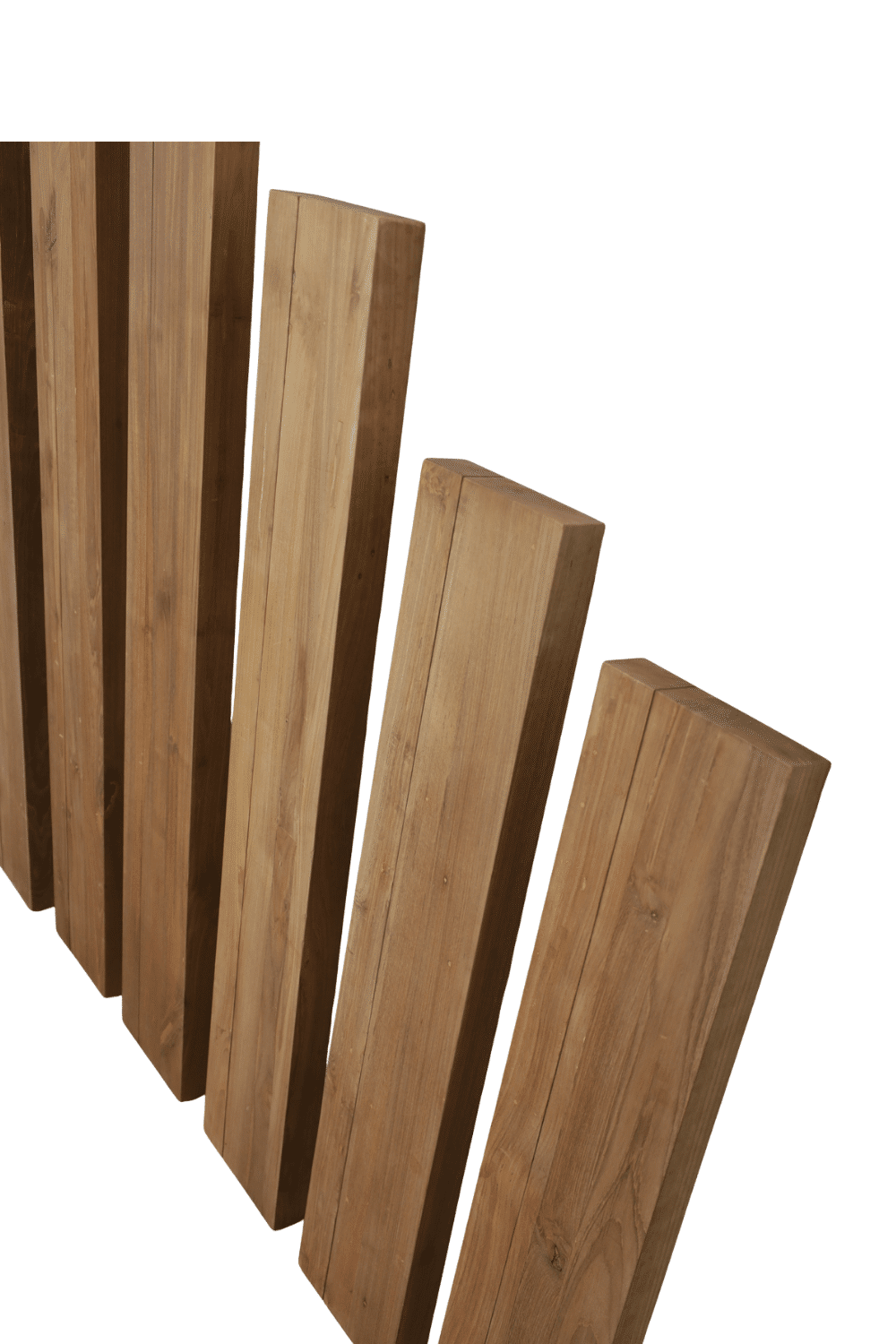 Teak houten plank zwevend zonder beugels