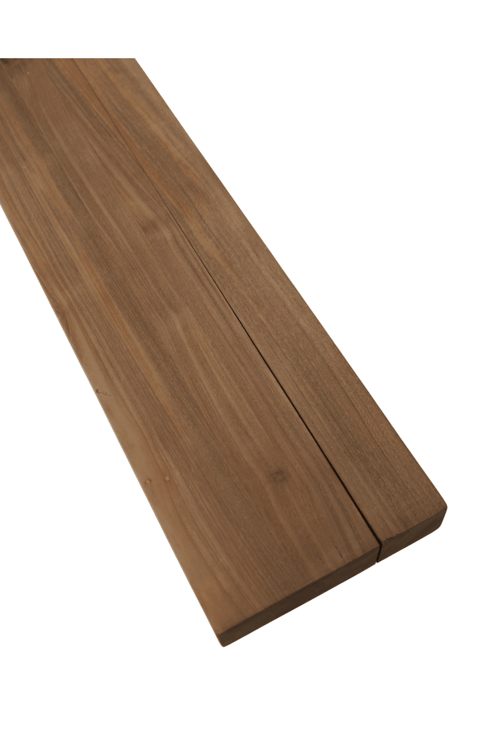 Teak houten plank zwevend zonder beugels