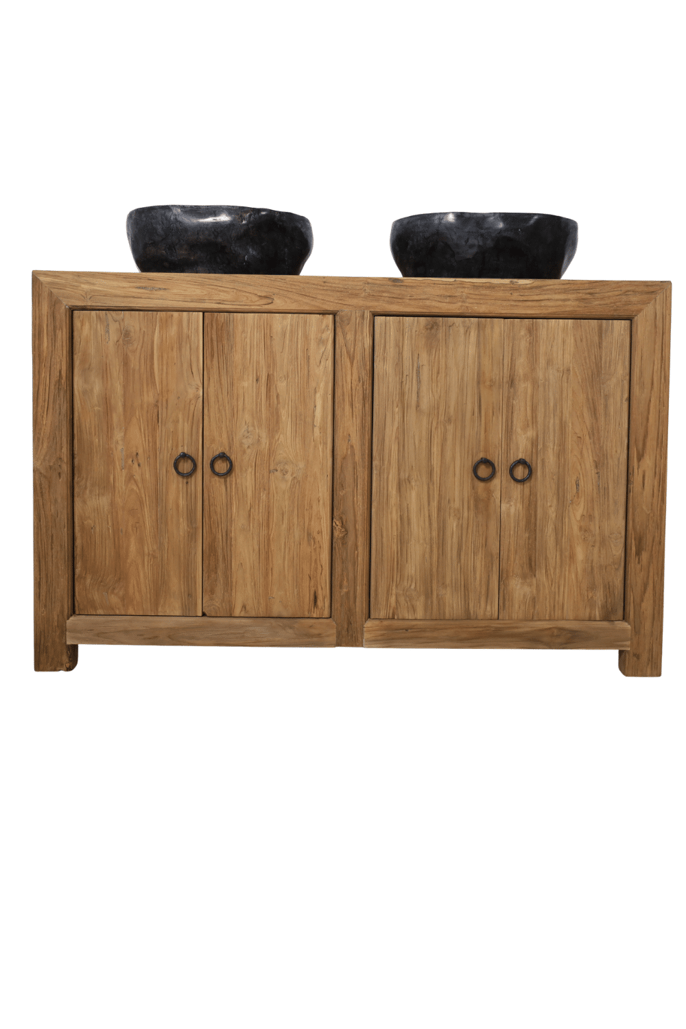 Zwarte marmeren wasbak