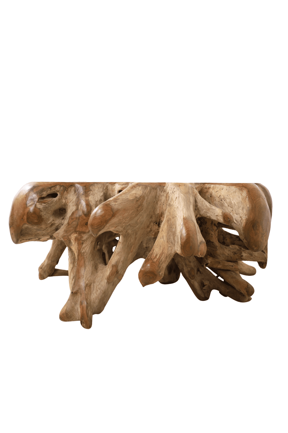 ronde wortel teak salontafel 110x110x46 cm Nr 1