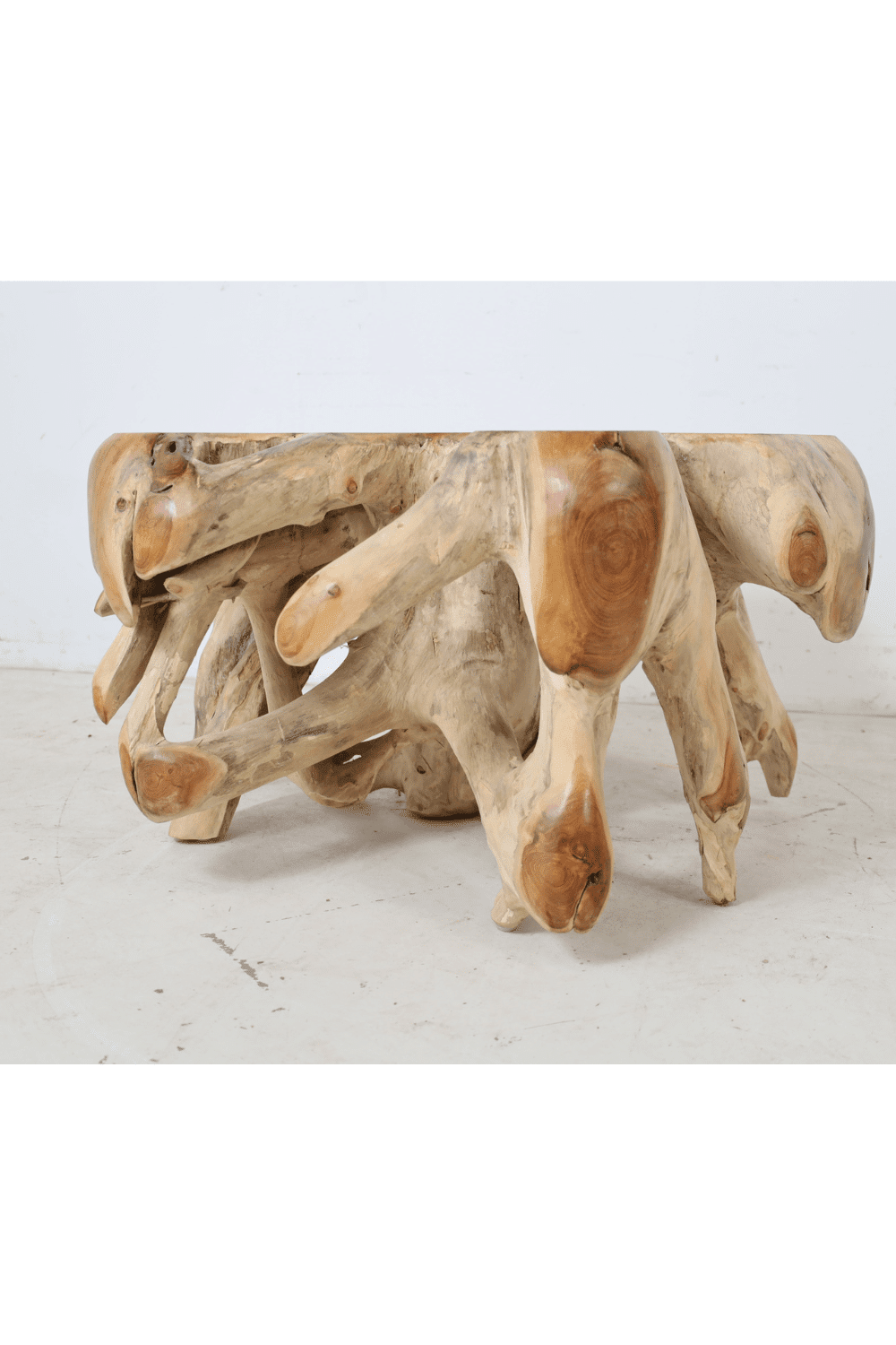 Wortel teak salontafel 85x85x46 cm