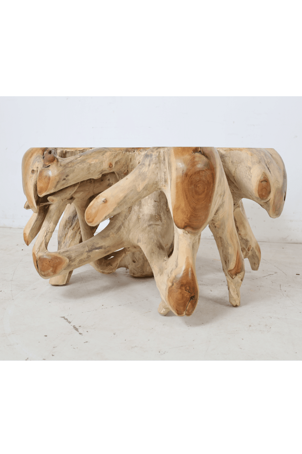 Wortel teak salontafel 85x85x46 cm