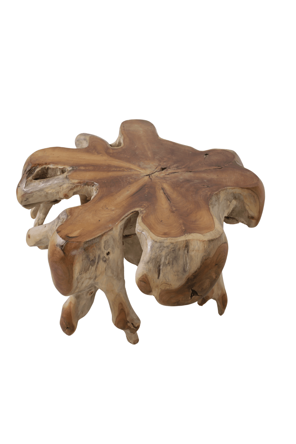 Wortel teak salontafel 85x85x46 cm