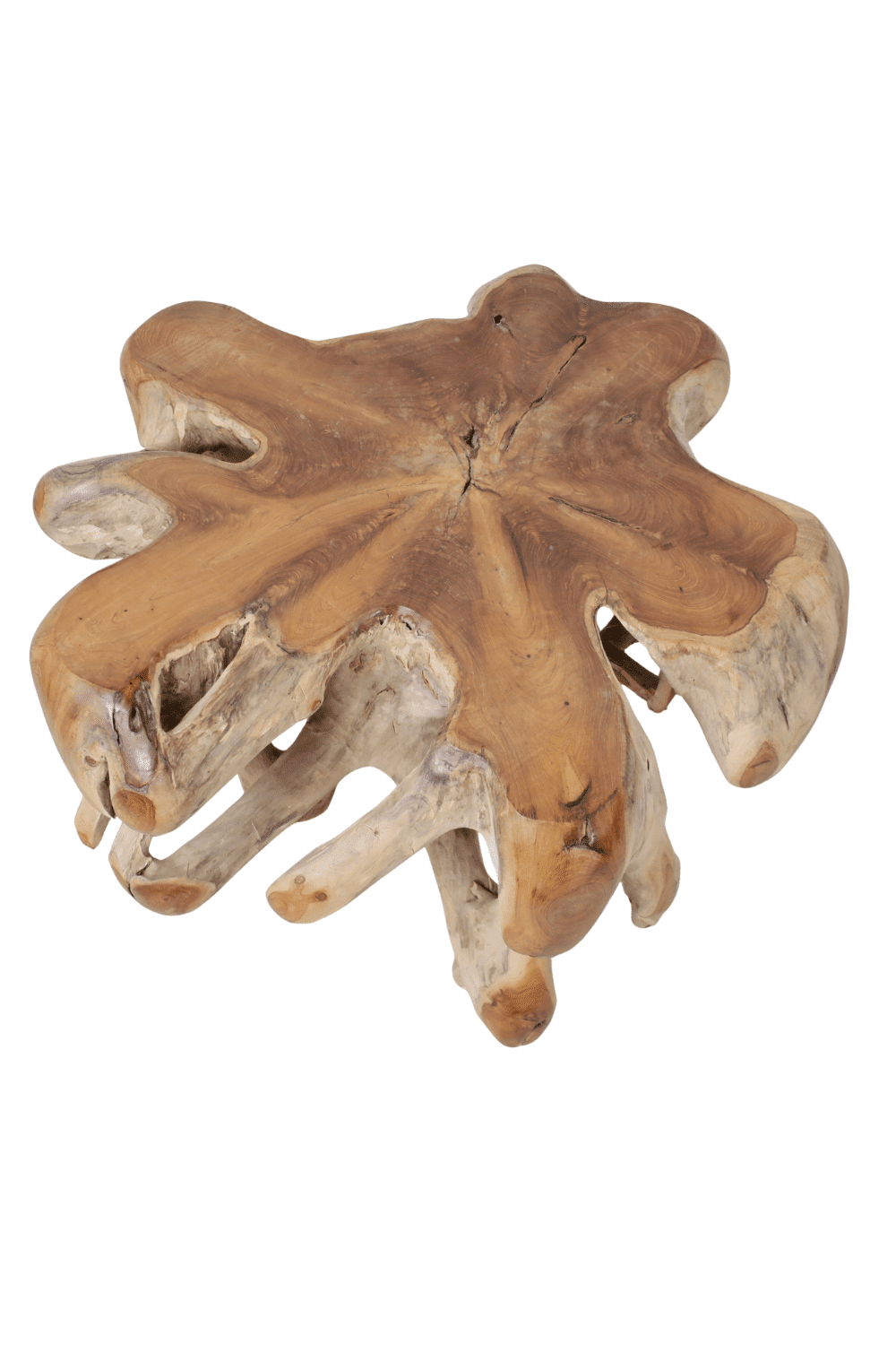 Wortel teak salontafel 85x85x46 cm