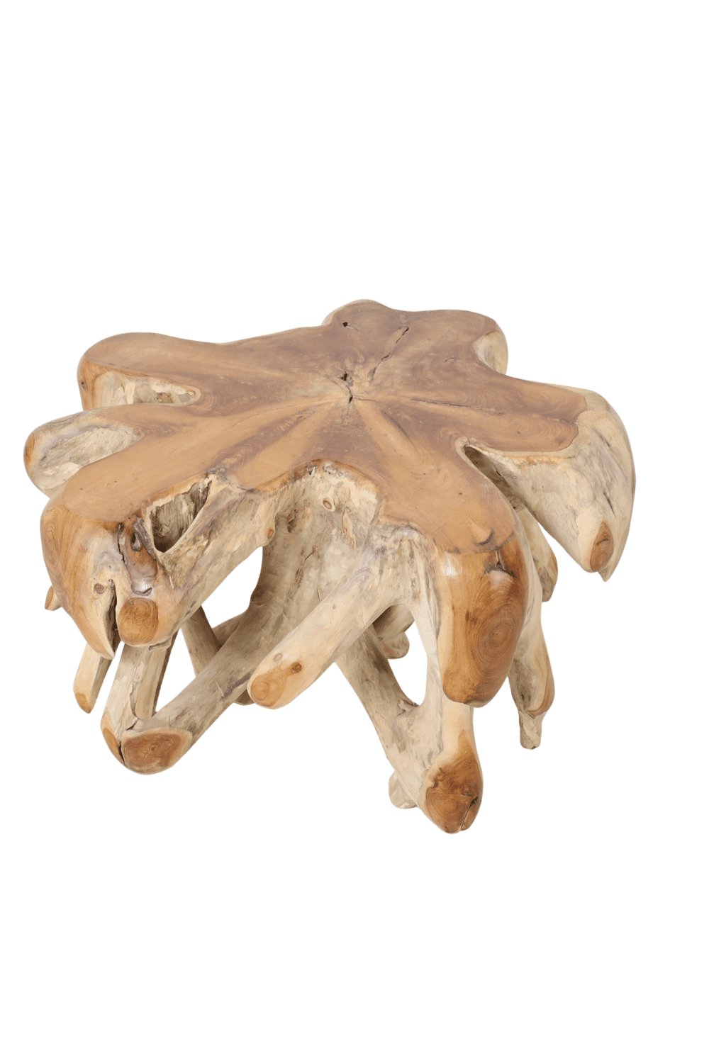 Wortel teak salontafel 85x85x46 cm