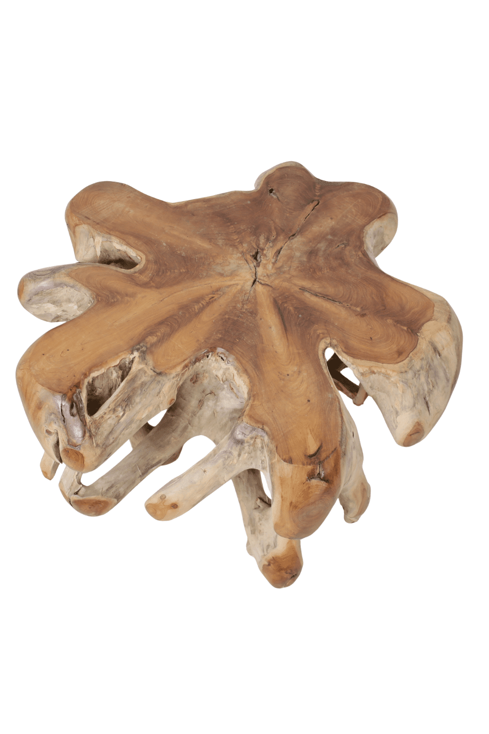 Wortel teak salontafel 85x85x46 cm