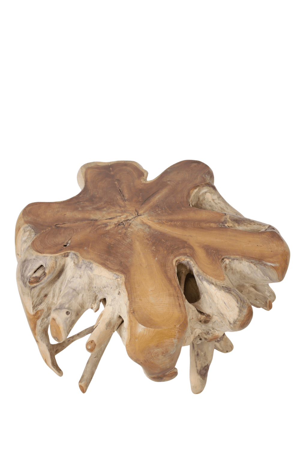 Wortel teak salontafel 85x85x47 cm