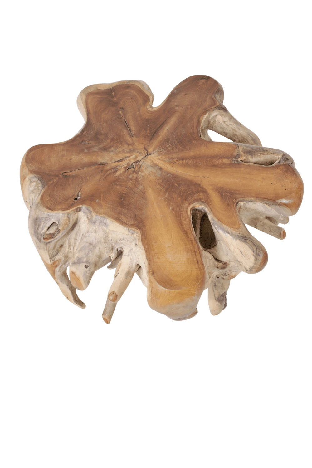 Wortel teak salontafel 85x85x47 cm