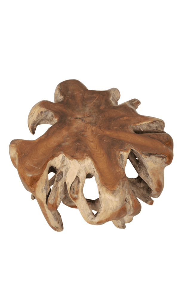 Wortel teak salontafel 85x85x47 cm