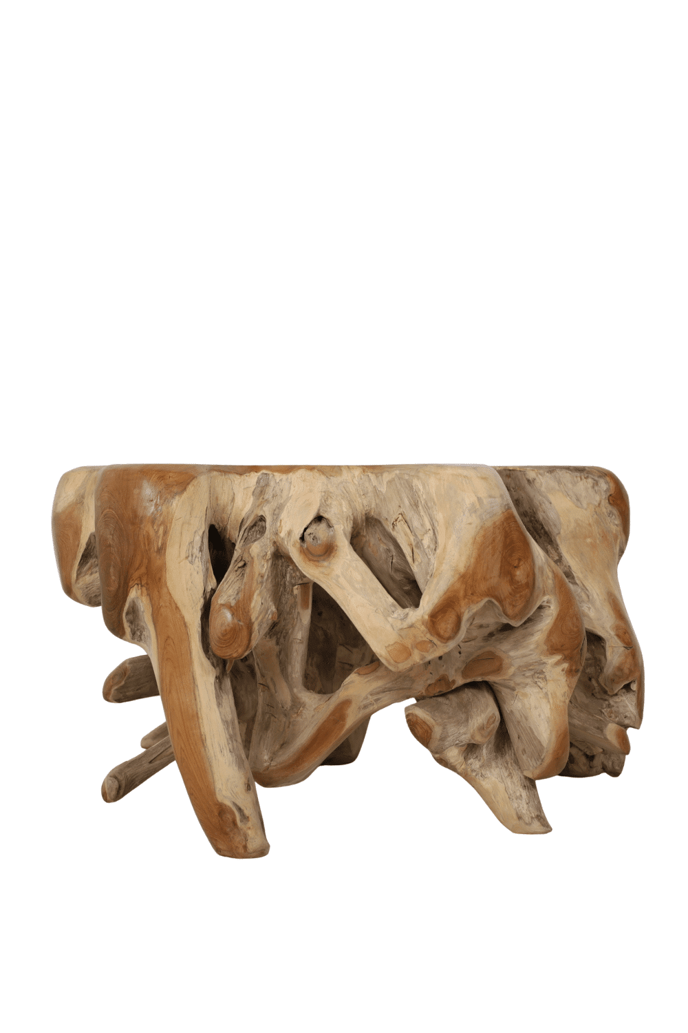 Wortel teak salontafel 85x85x47 cm