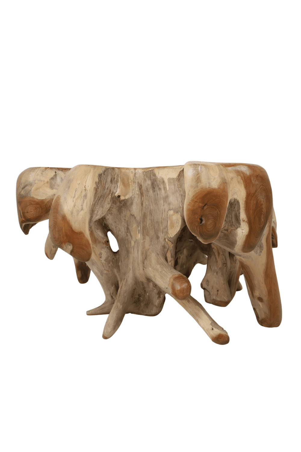 Wortel teak salontafel 85x85x47 cm