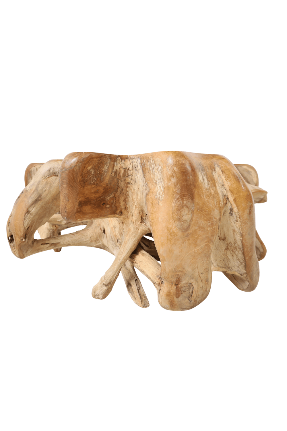 Wortel teak salontafel nr 4 108x108x46 cm