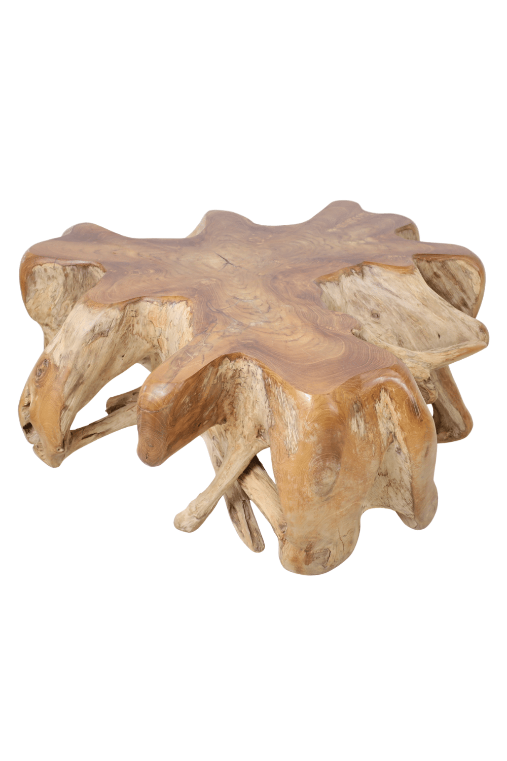 Wortel teak salontafel nr 4 108x108x46 cm