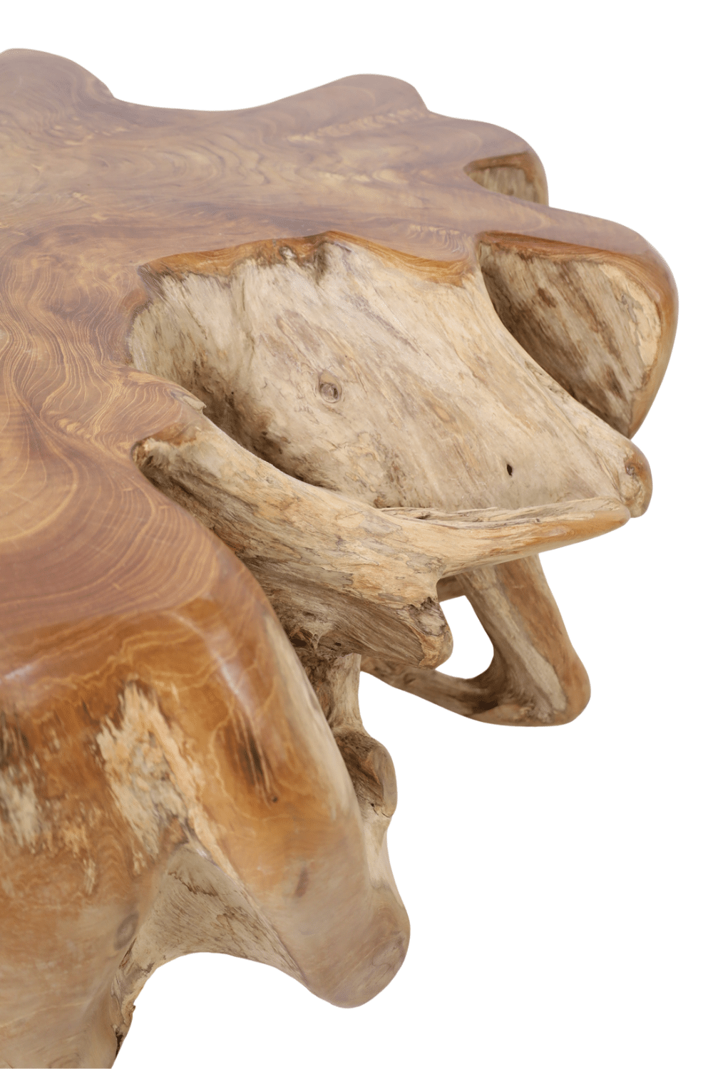 Wortel teak salontafel nr 4 108x108x46 cm