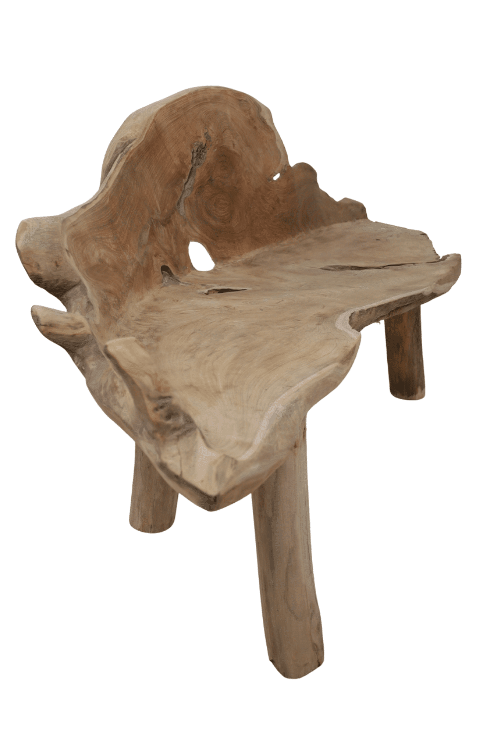 Grote Wortel teak houten tuin bank 210x60x88 cm