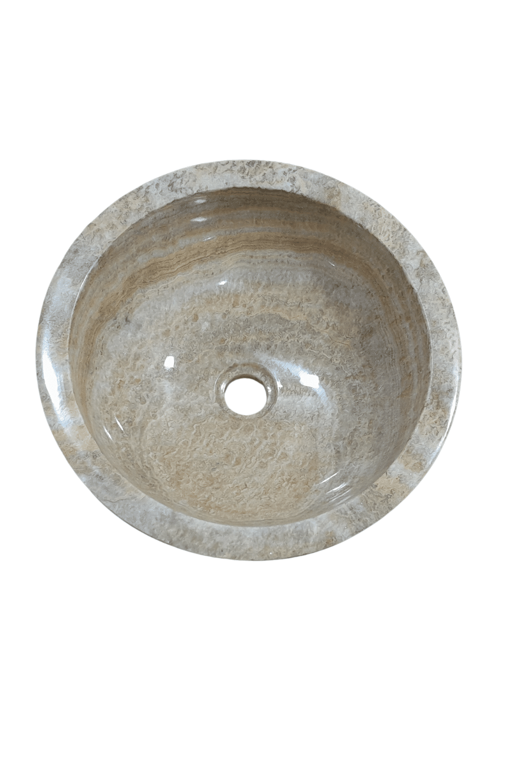 Onyx ronde wasbak helemaal gepolijst 40x40x15 cm polish bowl