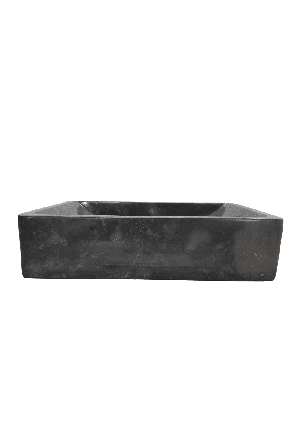 Donker grijs marmeren wasbak rechthoekkig met ronde hoeken 50x 35x12 cm Donker grijs marmeren wasbak rechthoekkig met ronde hoeken 50x 35x12 cm