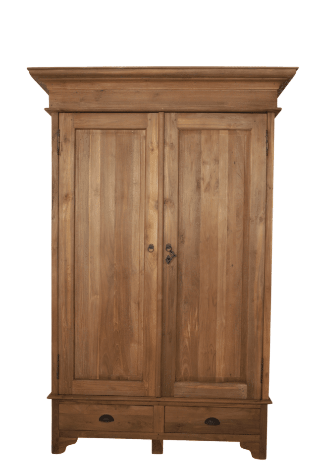 Teak houten kledingkast 140x67x210cm