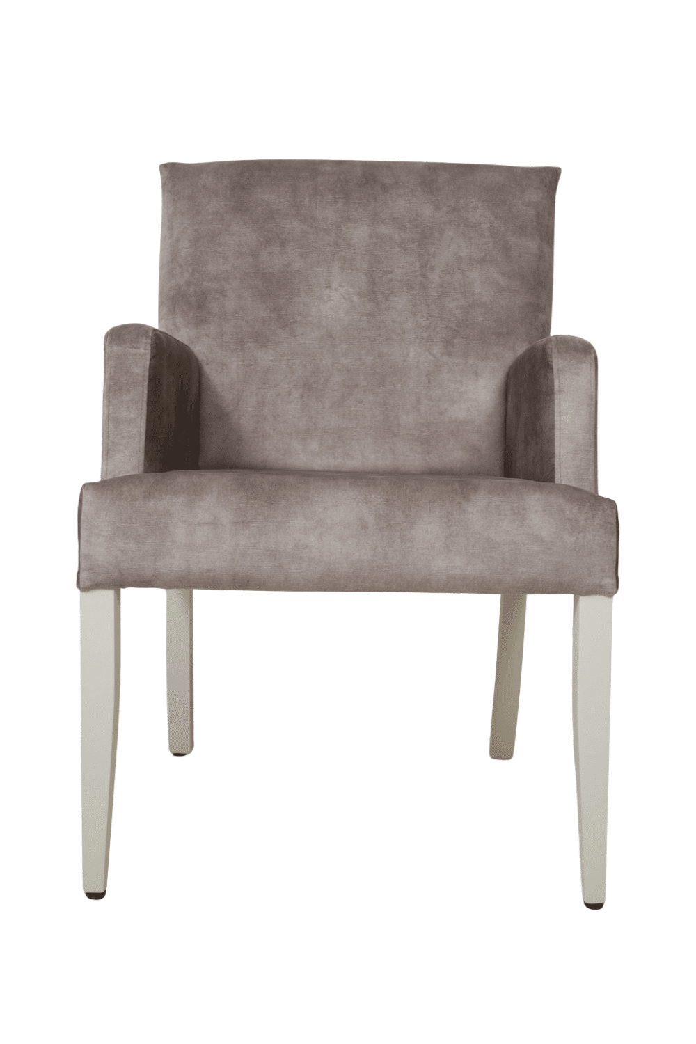 Luxe eetkamerstoel met armleuning Beige en creme wit kleurige poten