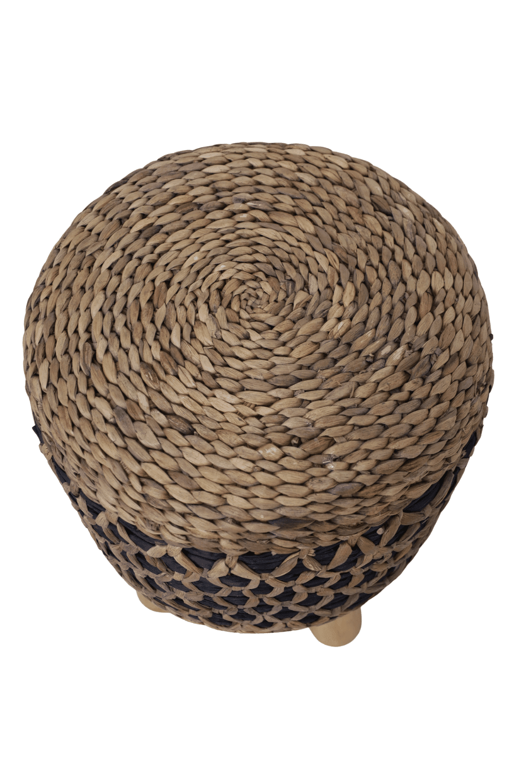 Rieten kruk poef riet met zwart 40x40x50 cm Rieten kruk poef riet met zwart 40x40x50 cm