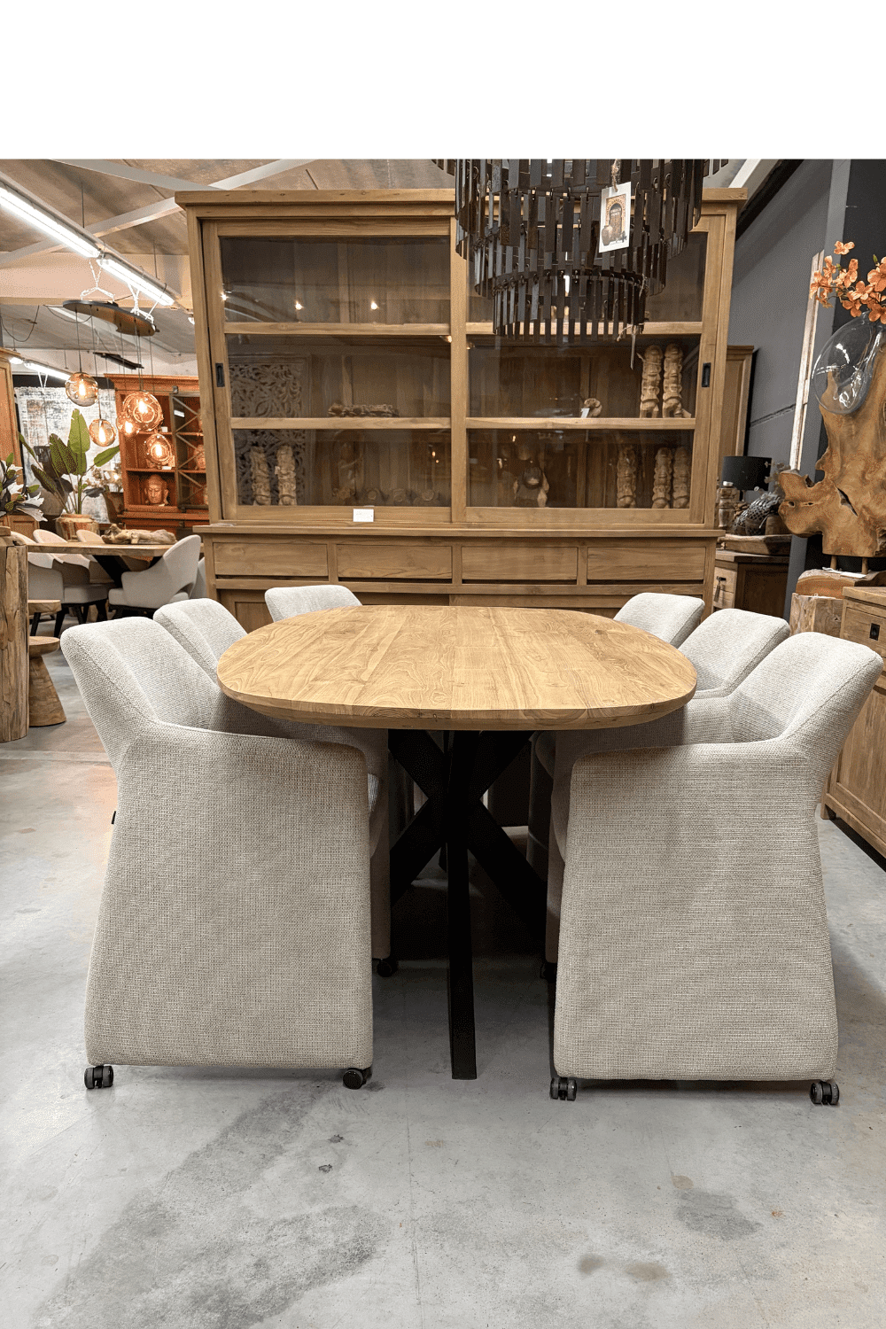 Teak hout Deens ovale eettafel 201x100x78 cm