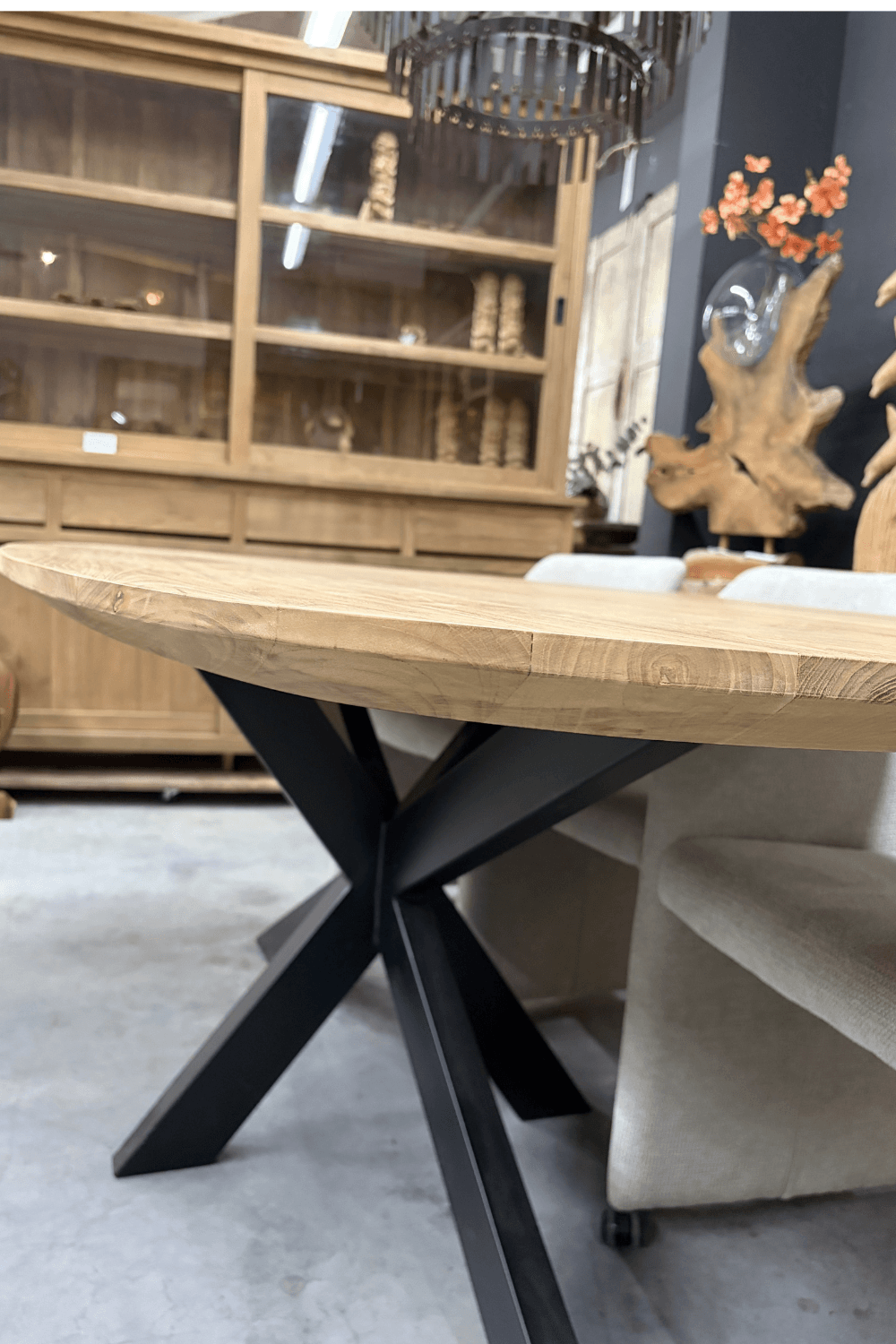 Teak hout Deens ovale eettafel 201x100x78 cm