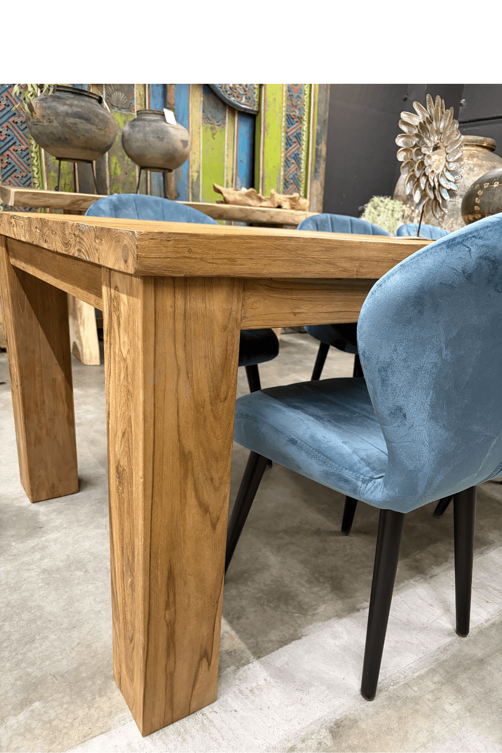 Teak hout eettafel 260x100x78 cm