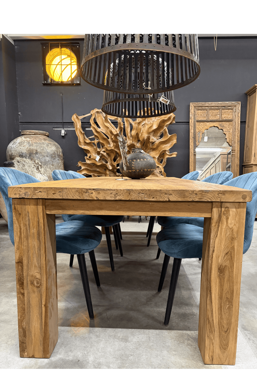 Teak hout eettafel 260x100x78 cm