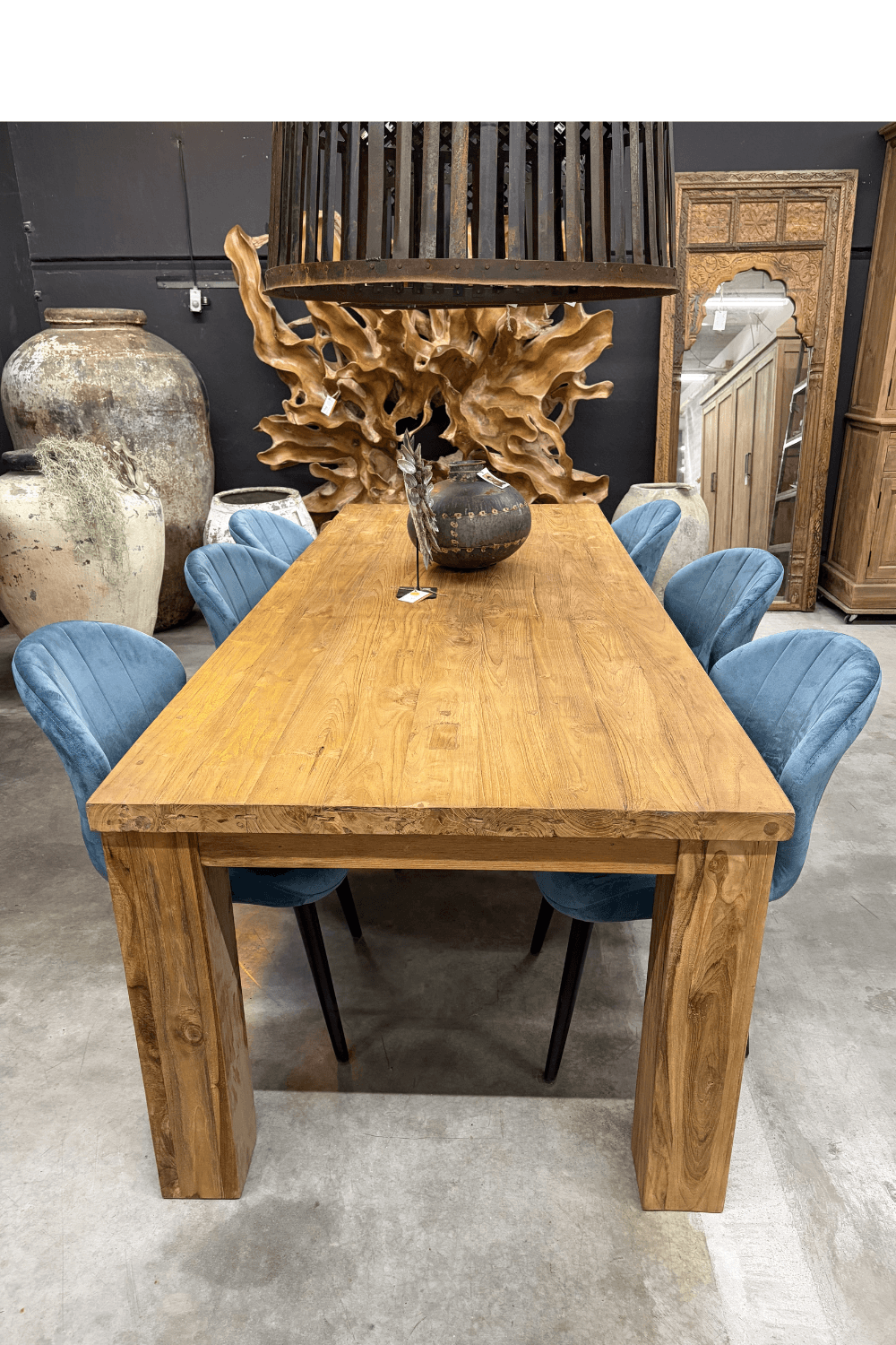 Teak hout eettafel 260x100x78 cm