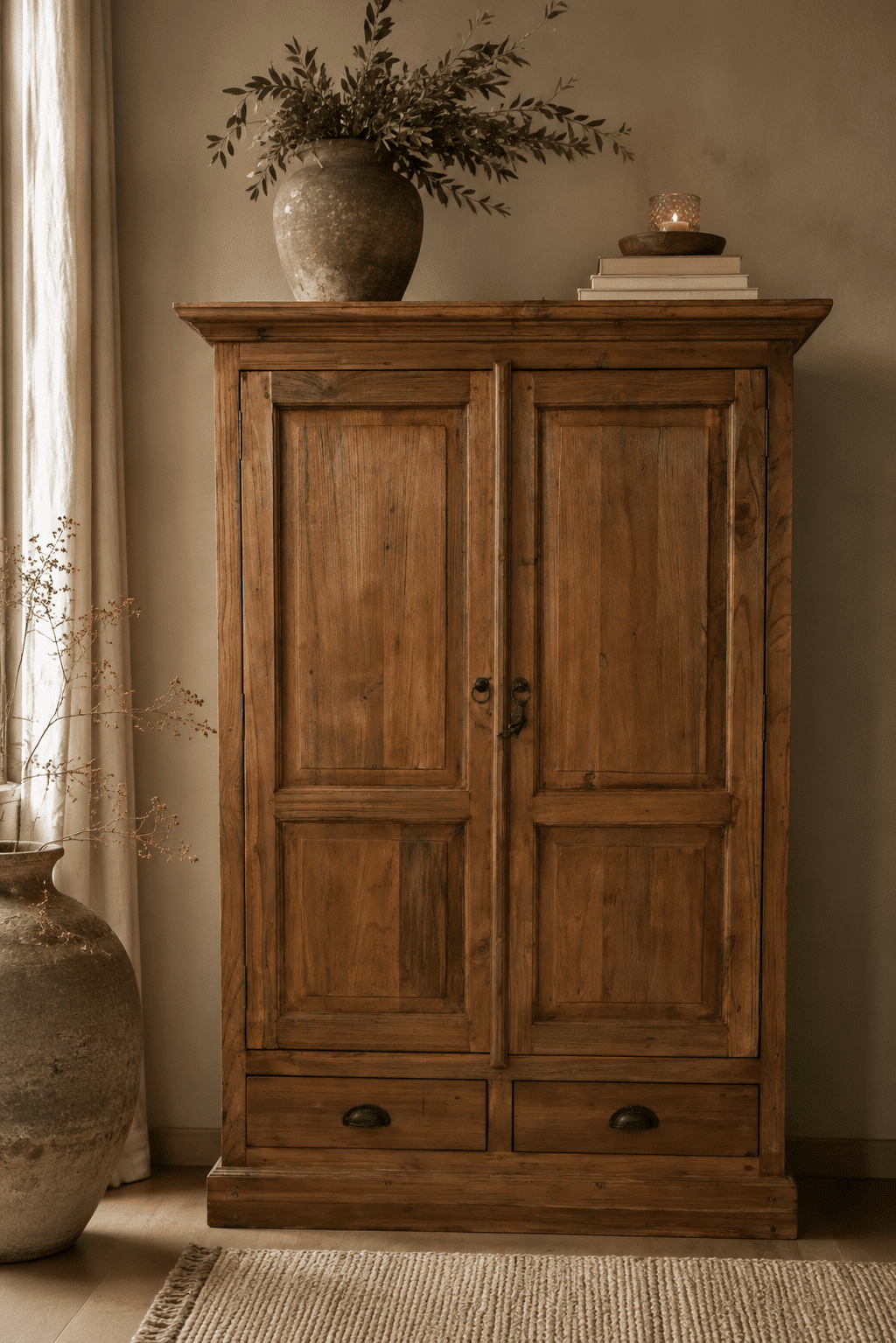 Teak-houten-meidenkast-100x455x150-cm