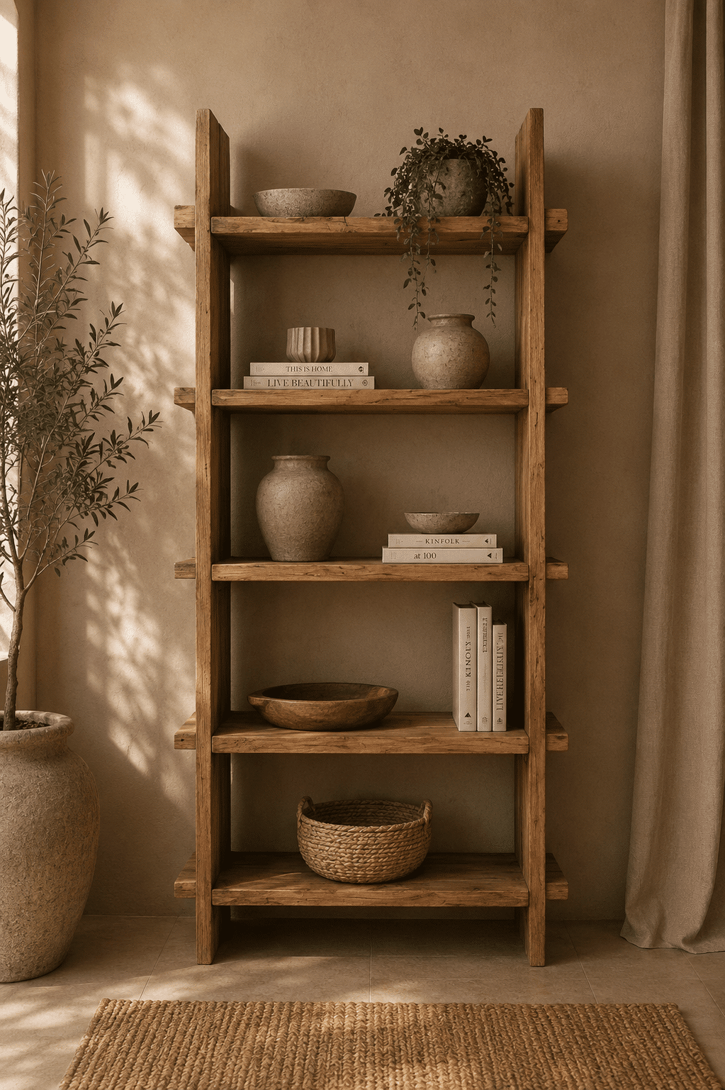Teak-houten-rek-boekenrek-105x35x200-cm