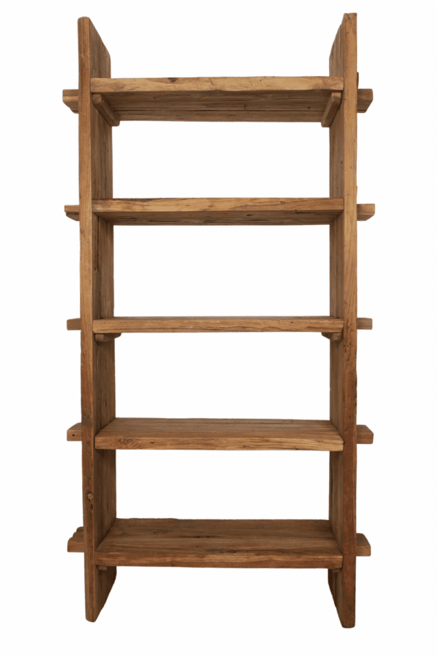 Teak houten rek boekenrek 105x35x200 cm