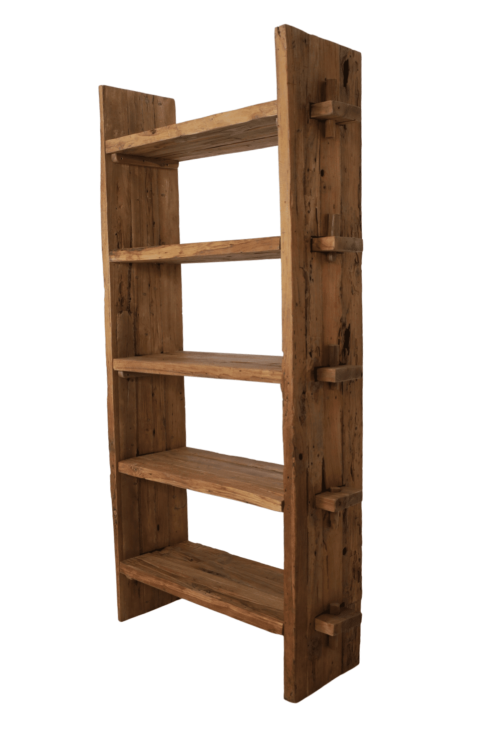 Teak houten rek boekenrek 105x35x200 cm
