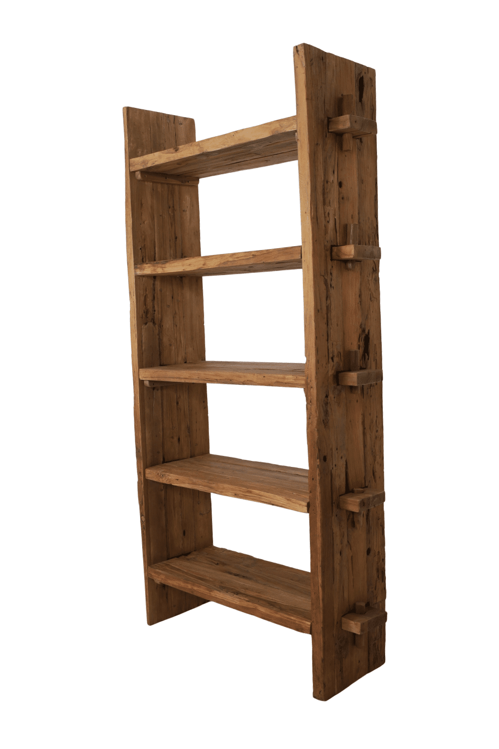 Teak houten rek boekenrek 105x35x200 cm